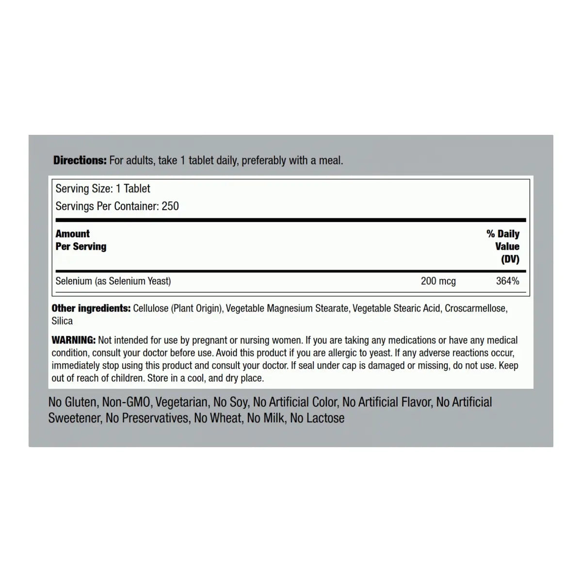 Selenium 200 MCG By Piping Rock