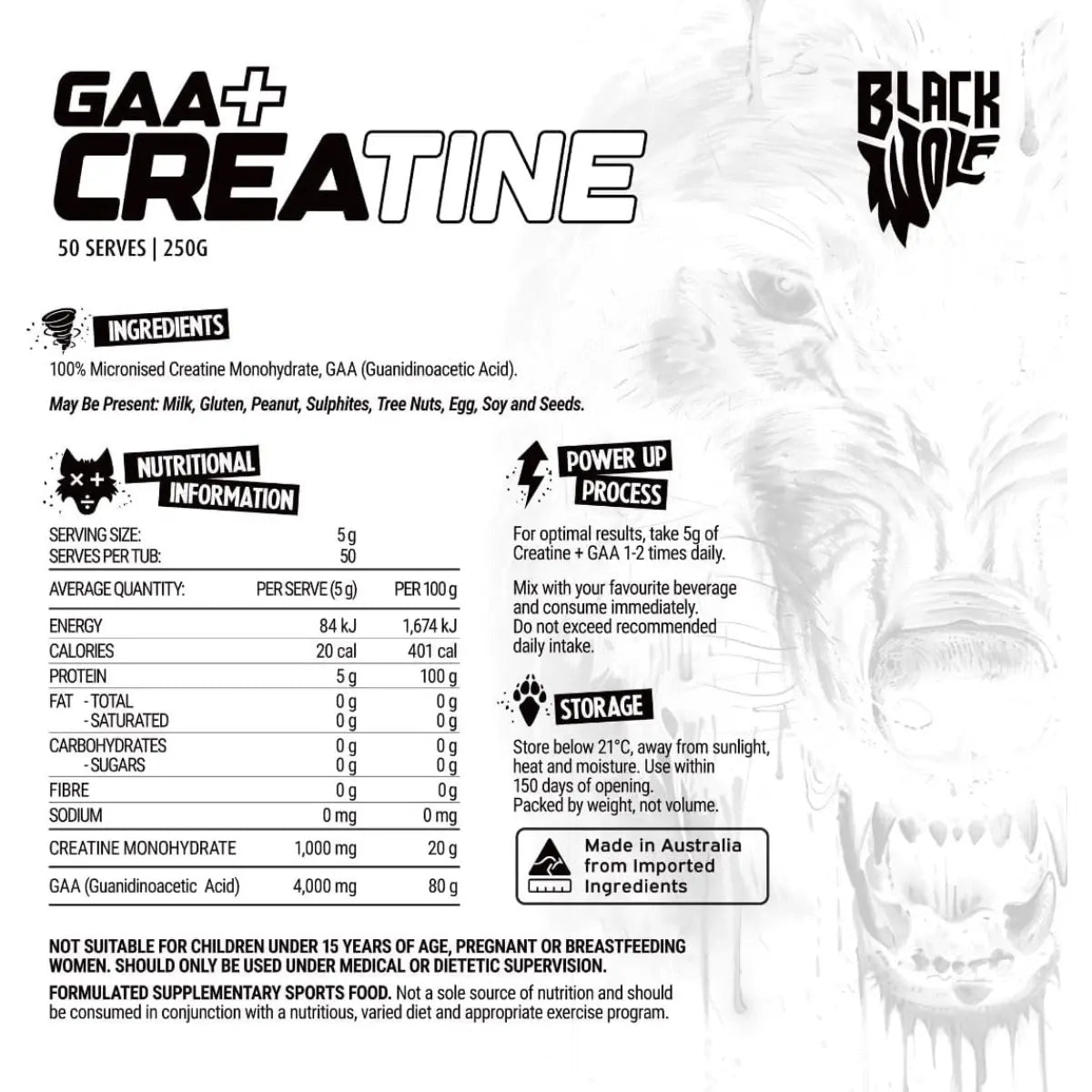 Blackwolf GAA+ Creatine