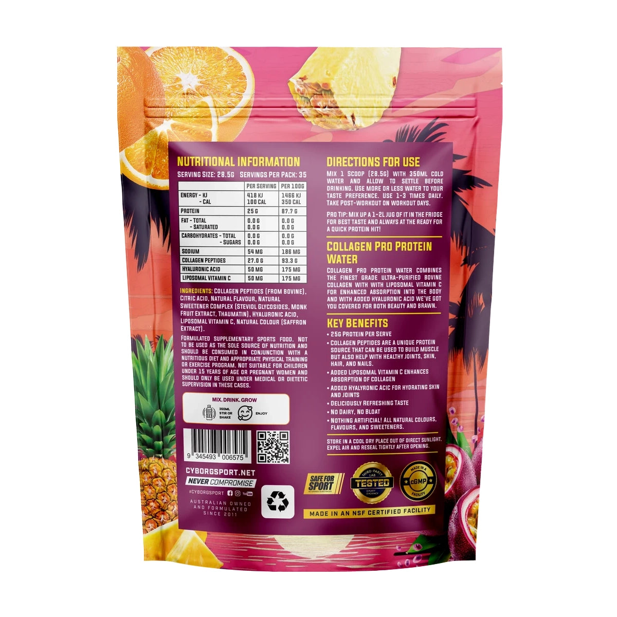 Collagen Pro Protein Water by Cyborg Sport