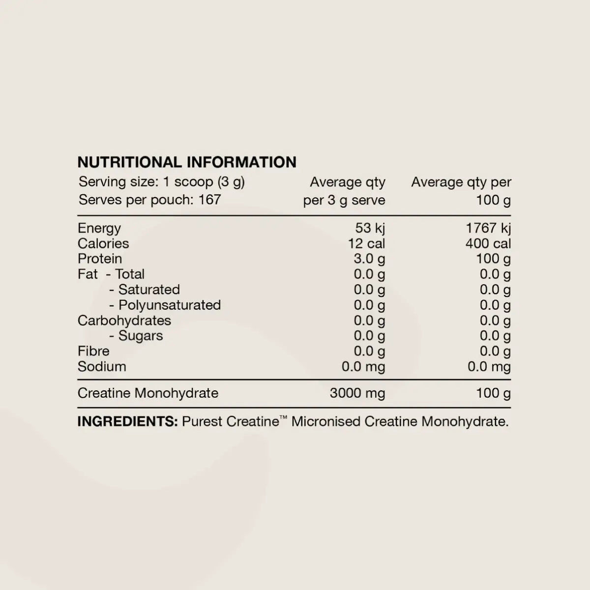 Purest Creatine Monohydrate By Switch Nutrition