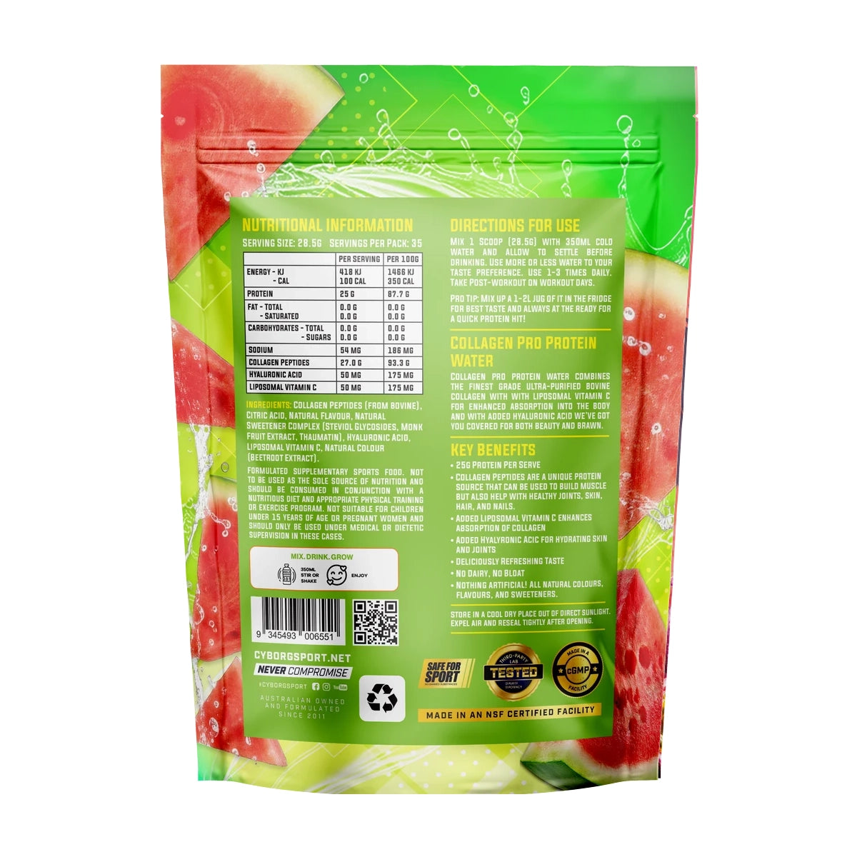 Collagen Pro Protein Water by Cyborg Sport