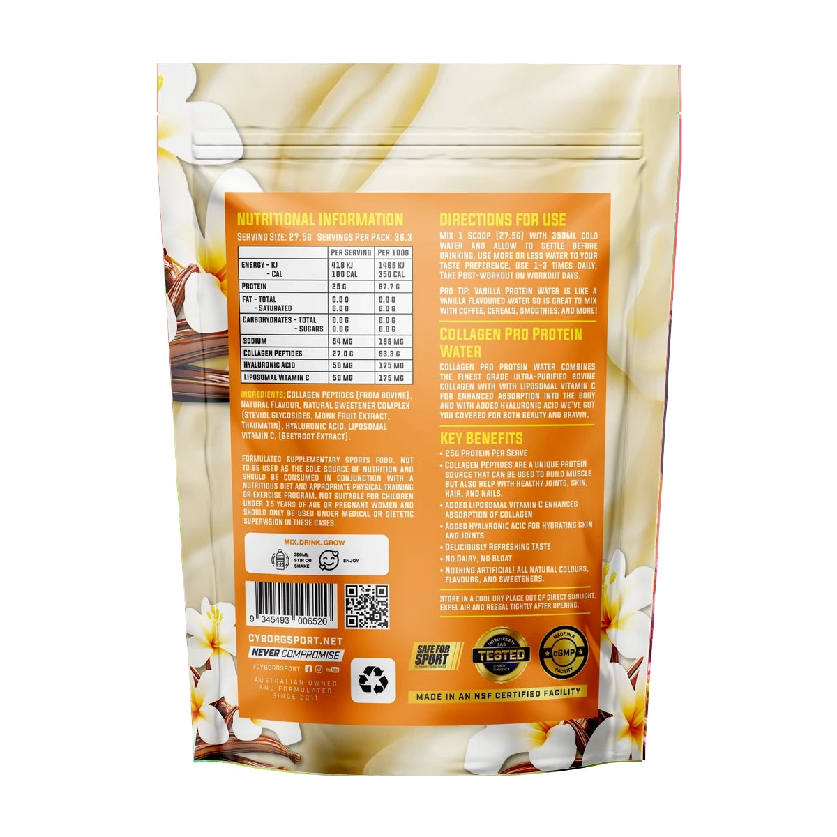 Collagen Pro Protein Water by Cyborg Sport