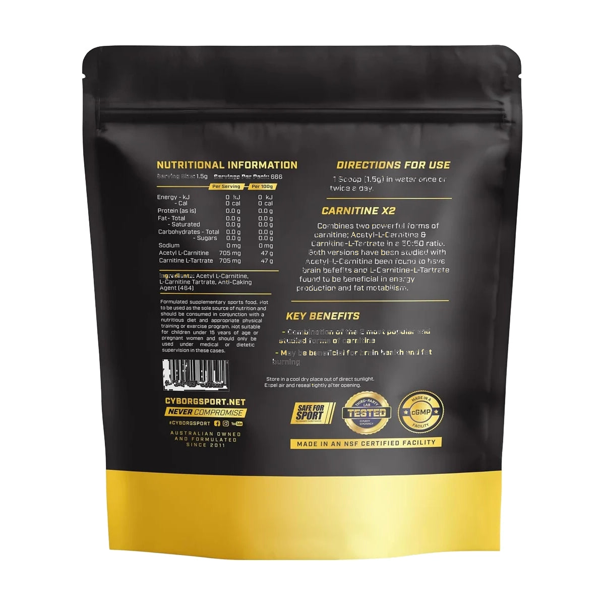 Carnitine X2 by Cyborg Sport