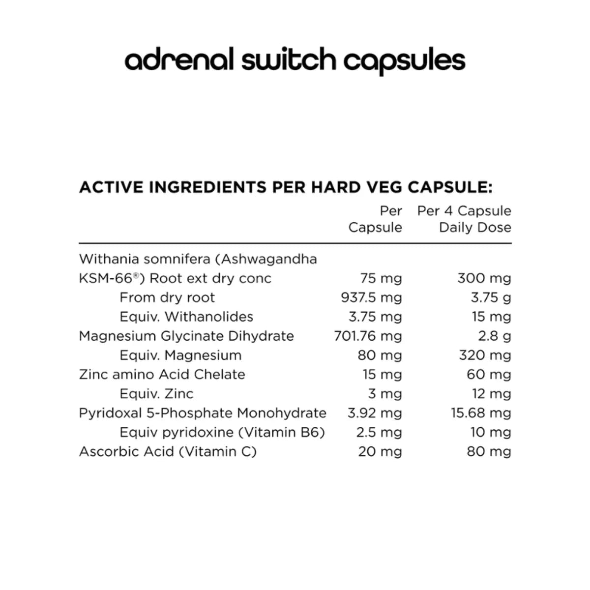 Adrenal Switch (Capsules) By Switch Nutrition