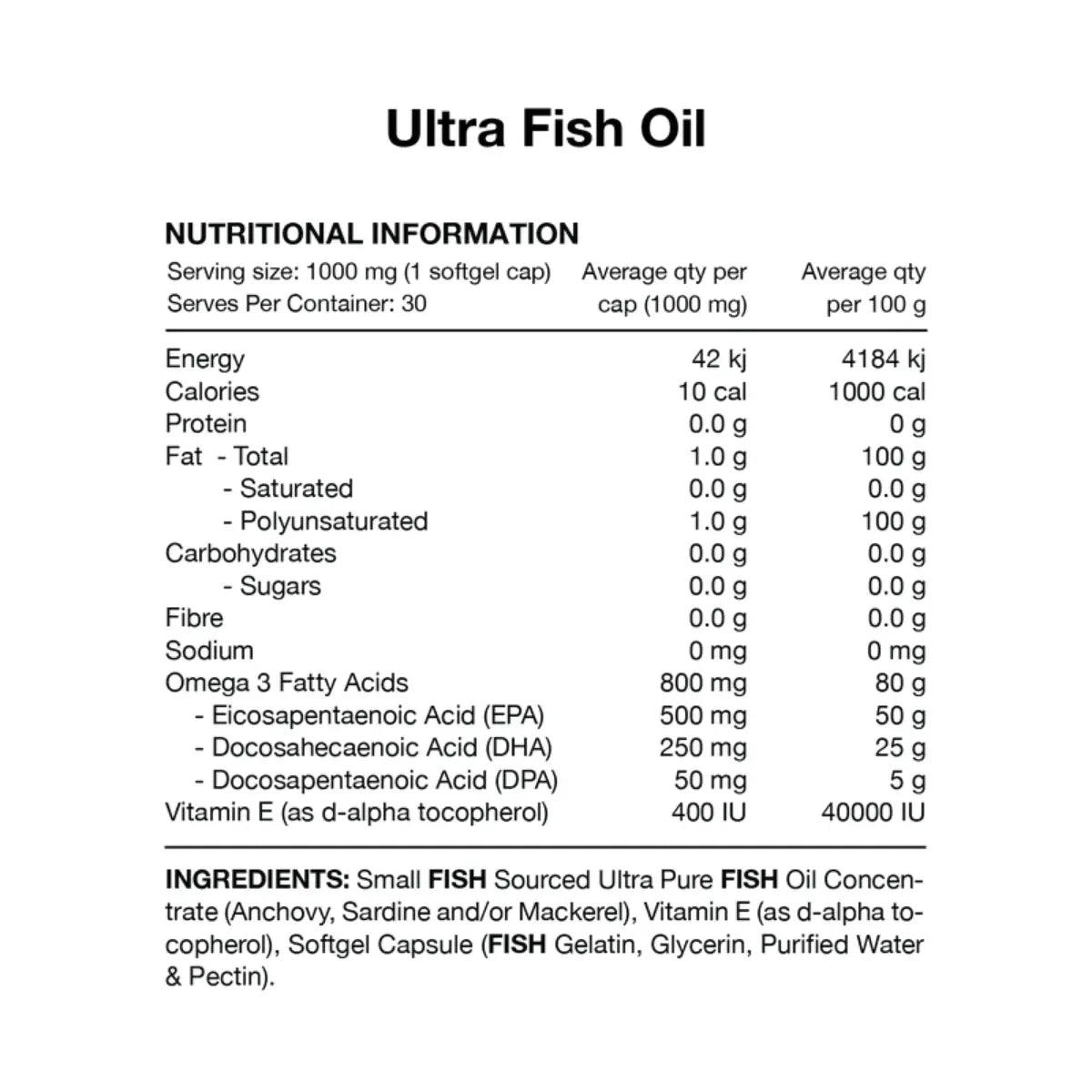 Switch Nutrition Ultra Fish Oil