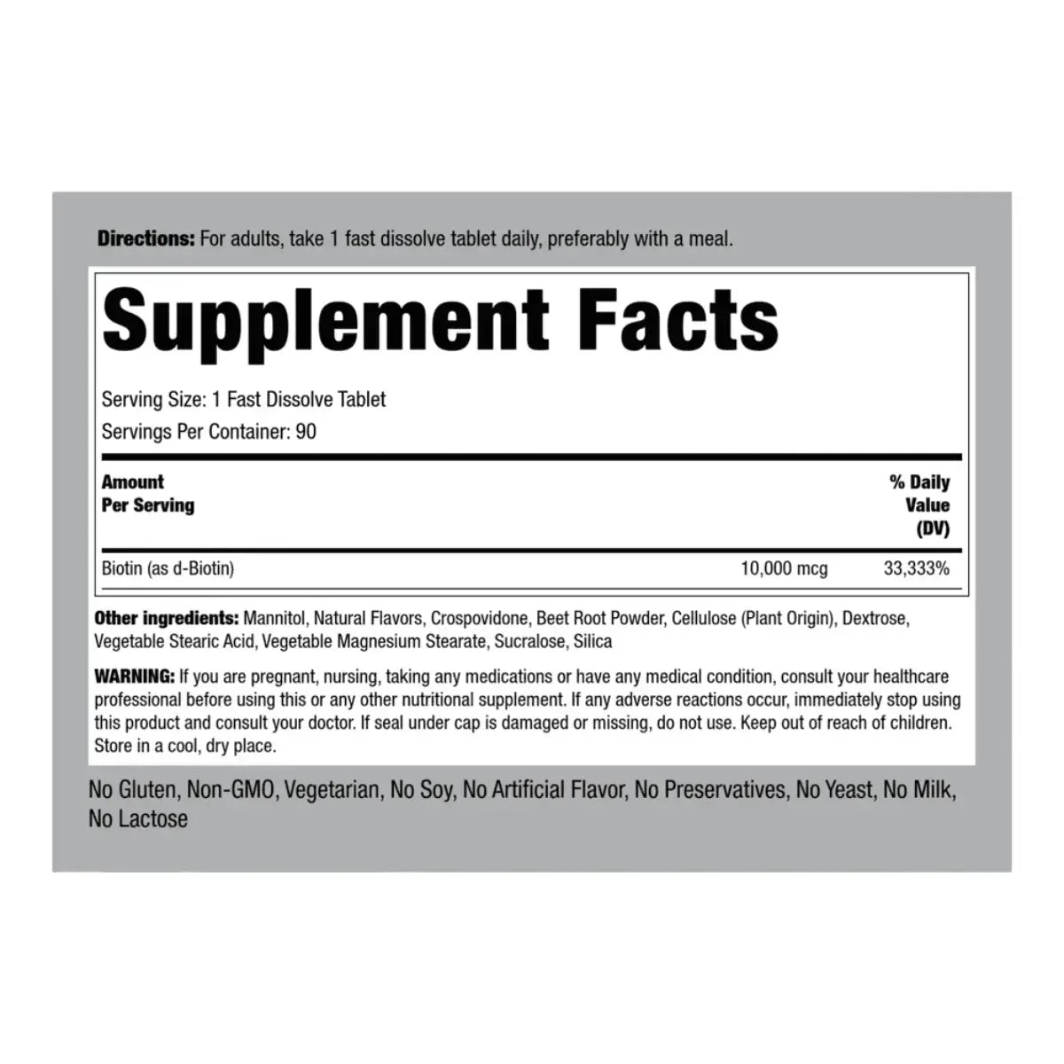 Piping Rock Biotin 10-000MCG