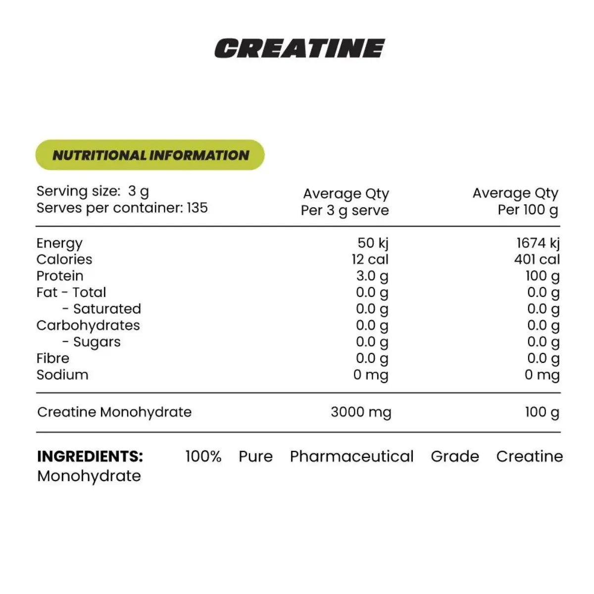 Creatine Monohydrate by Zombie Labs