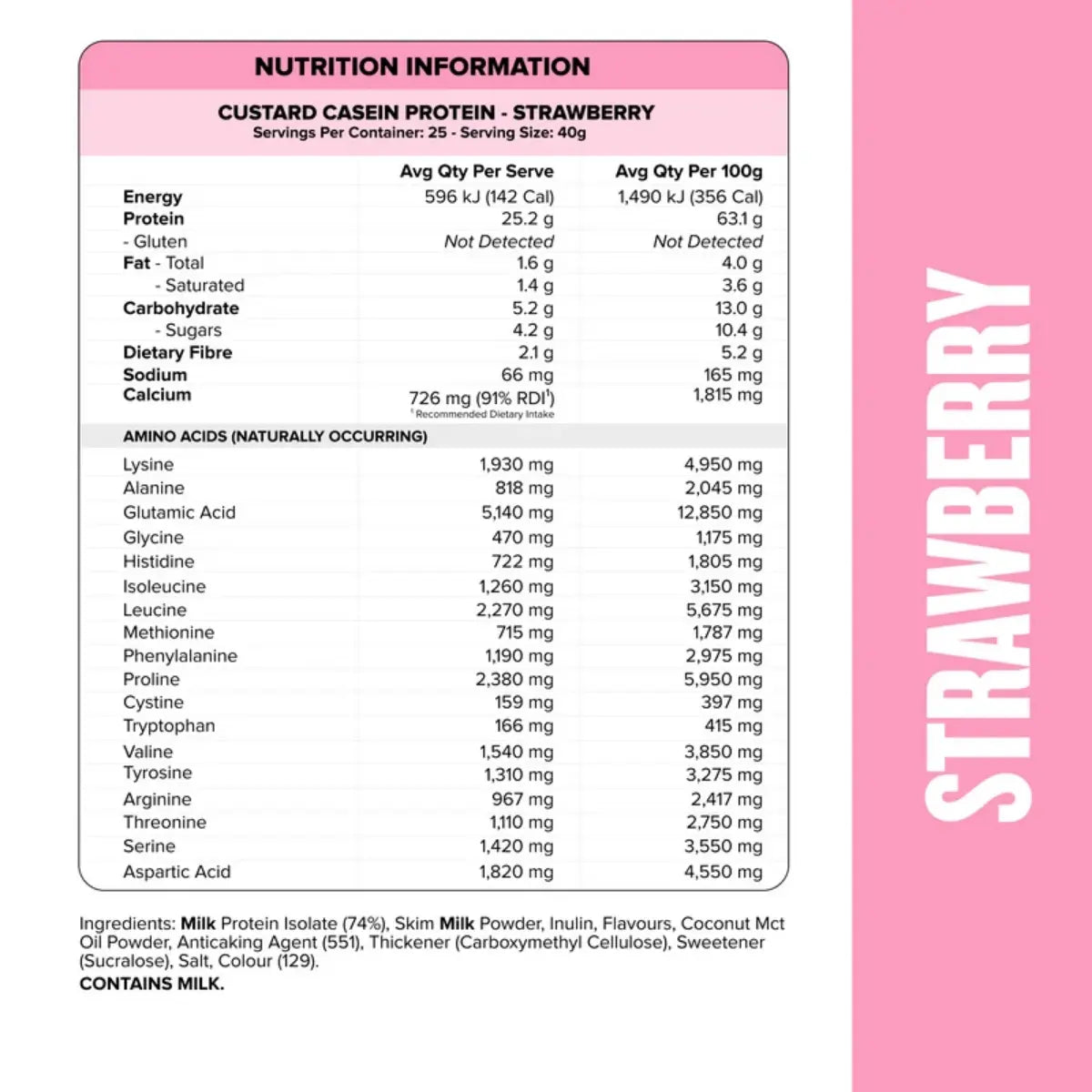Muscle Nation Custard Casein