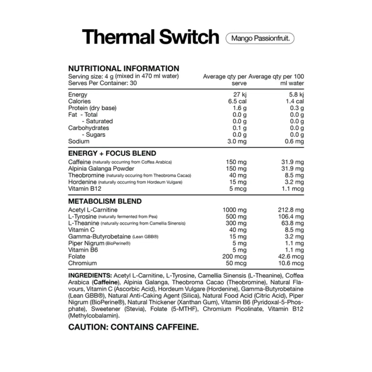 Thermal Switch by Switch Nutrition
