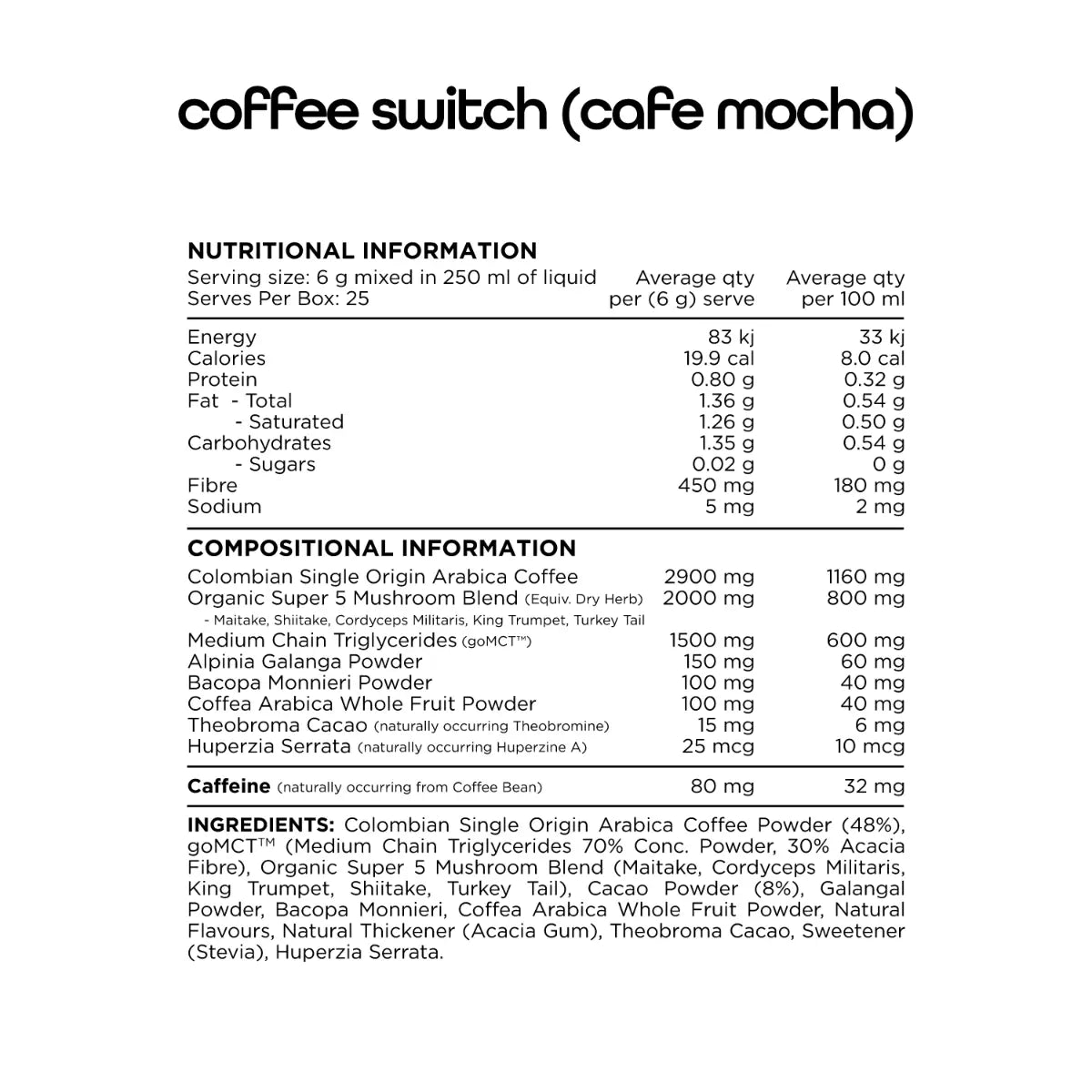 Coffee Switch by Switch Nutrition