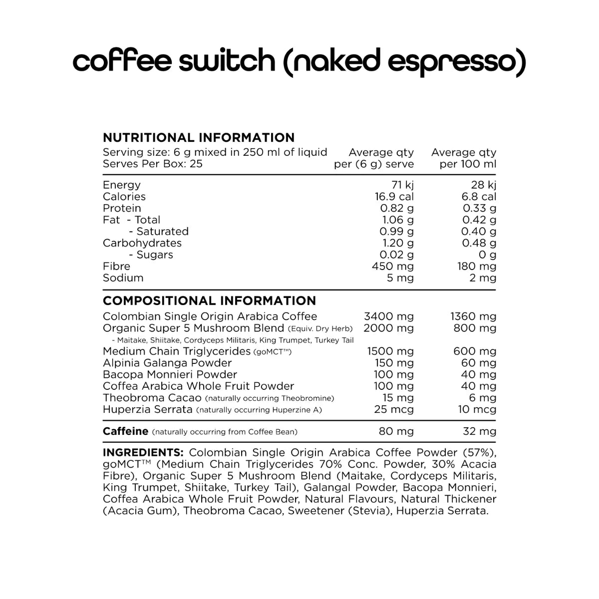 Coffee Switch by Switch Nutrition