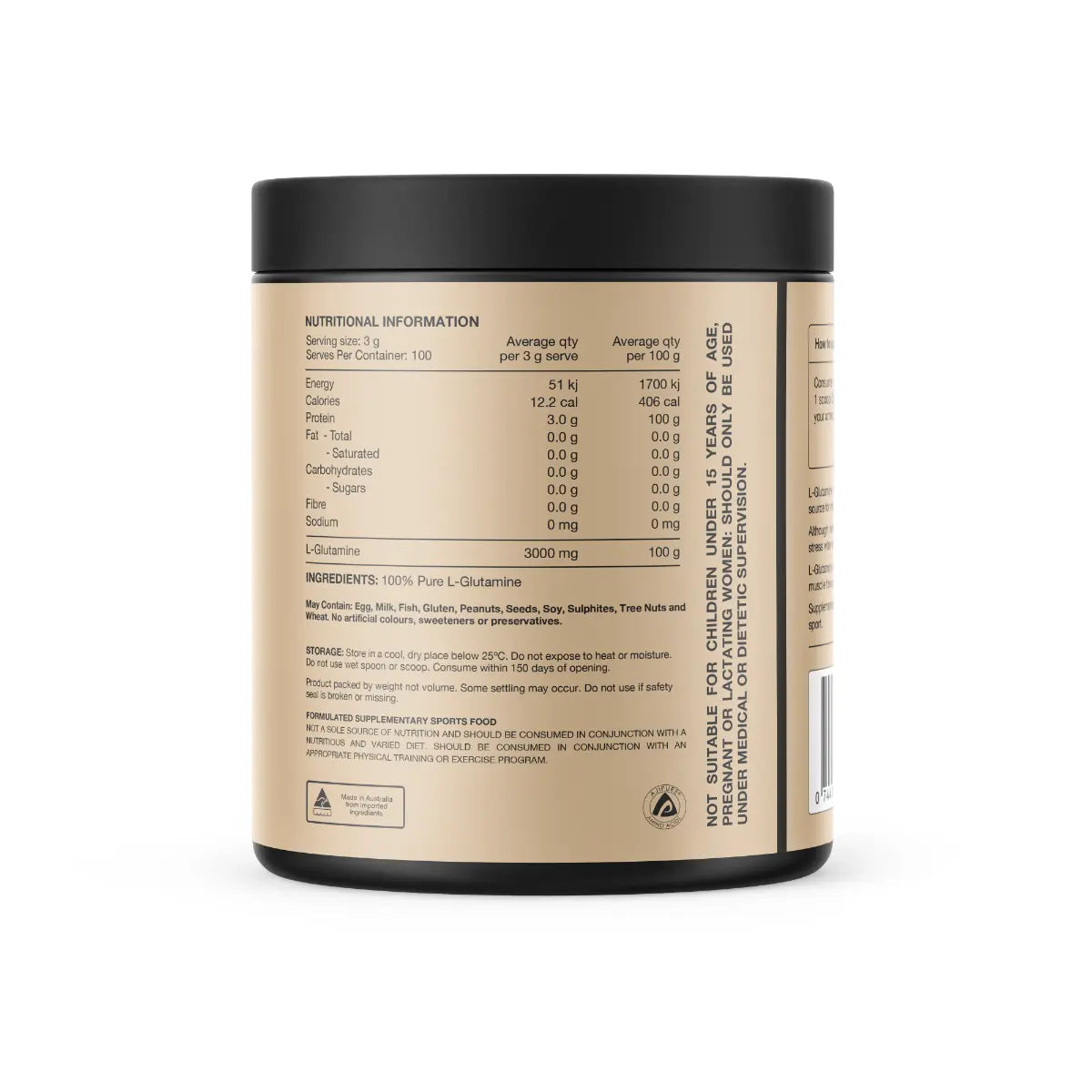 100% Pure Glutamine by Switch Nutrition