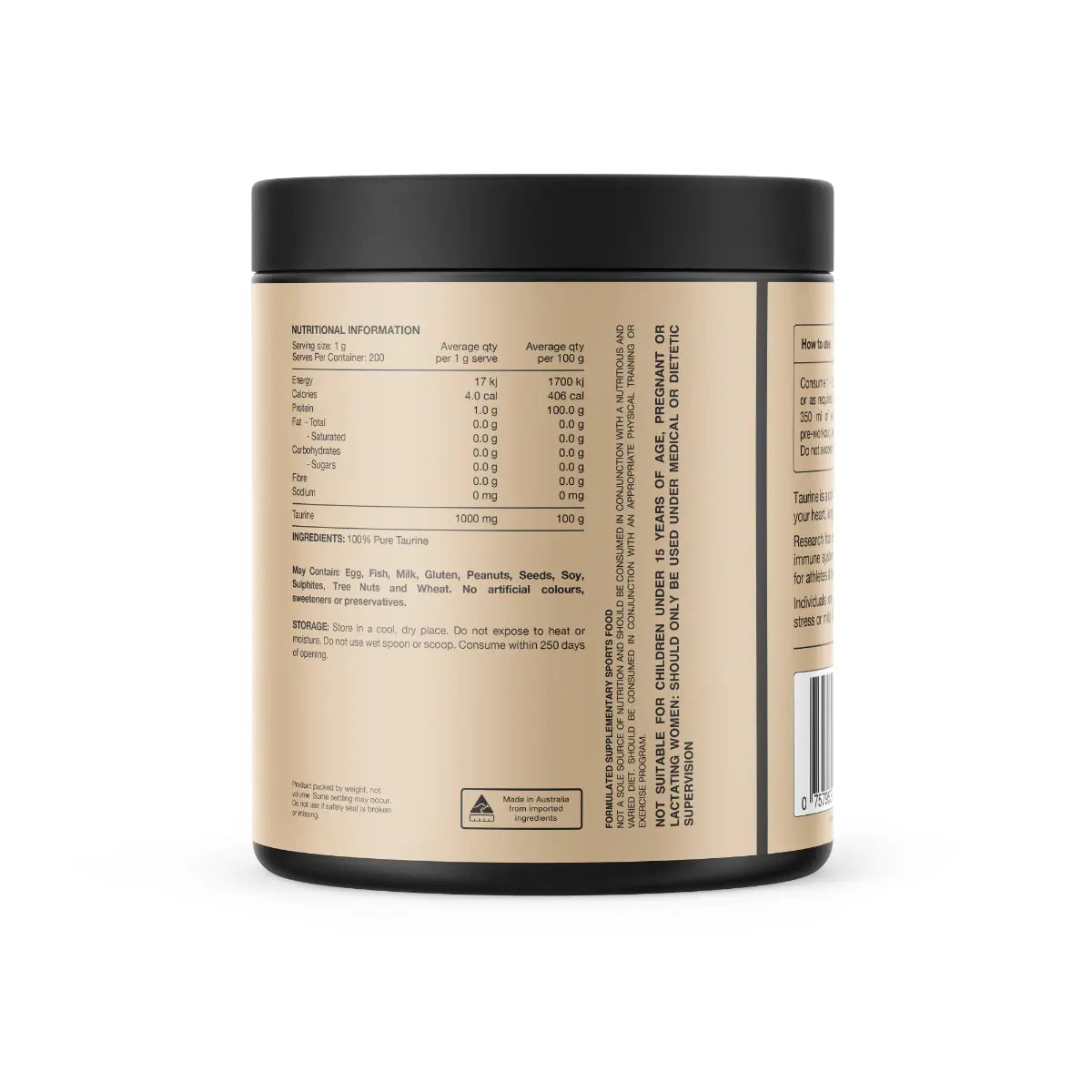 100% Pure Taurine By Switch Nutrition