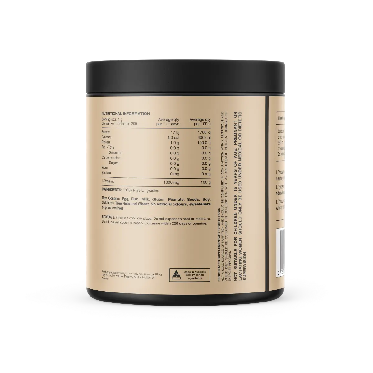 100% Pure L-Tyrosine by Switch Nutrition