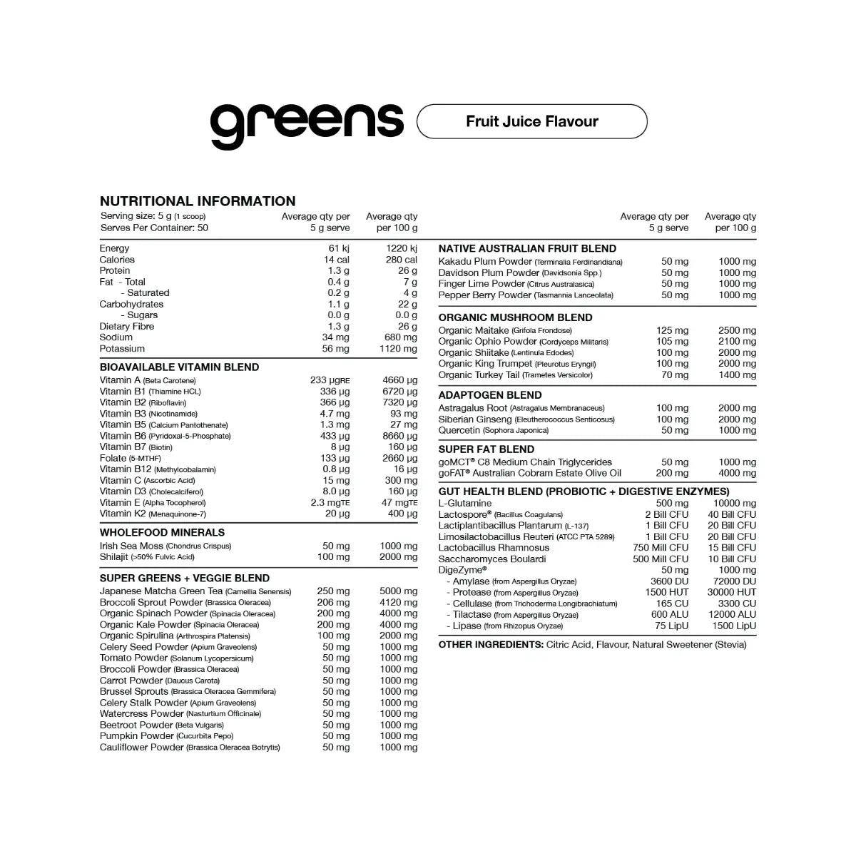 Switch Nutrition Greens