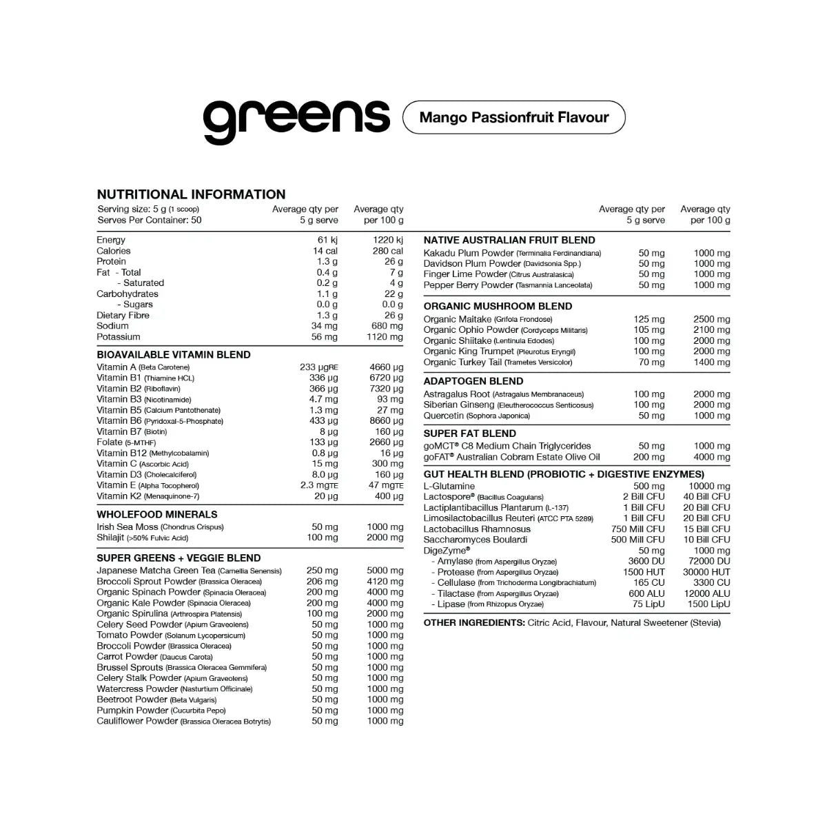 Switch Nutrition Greens