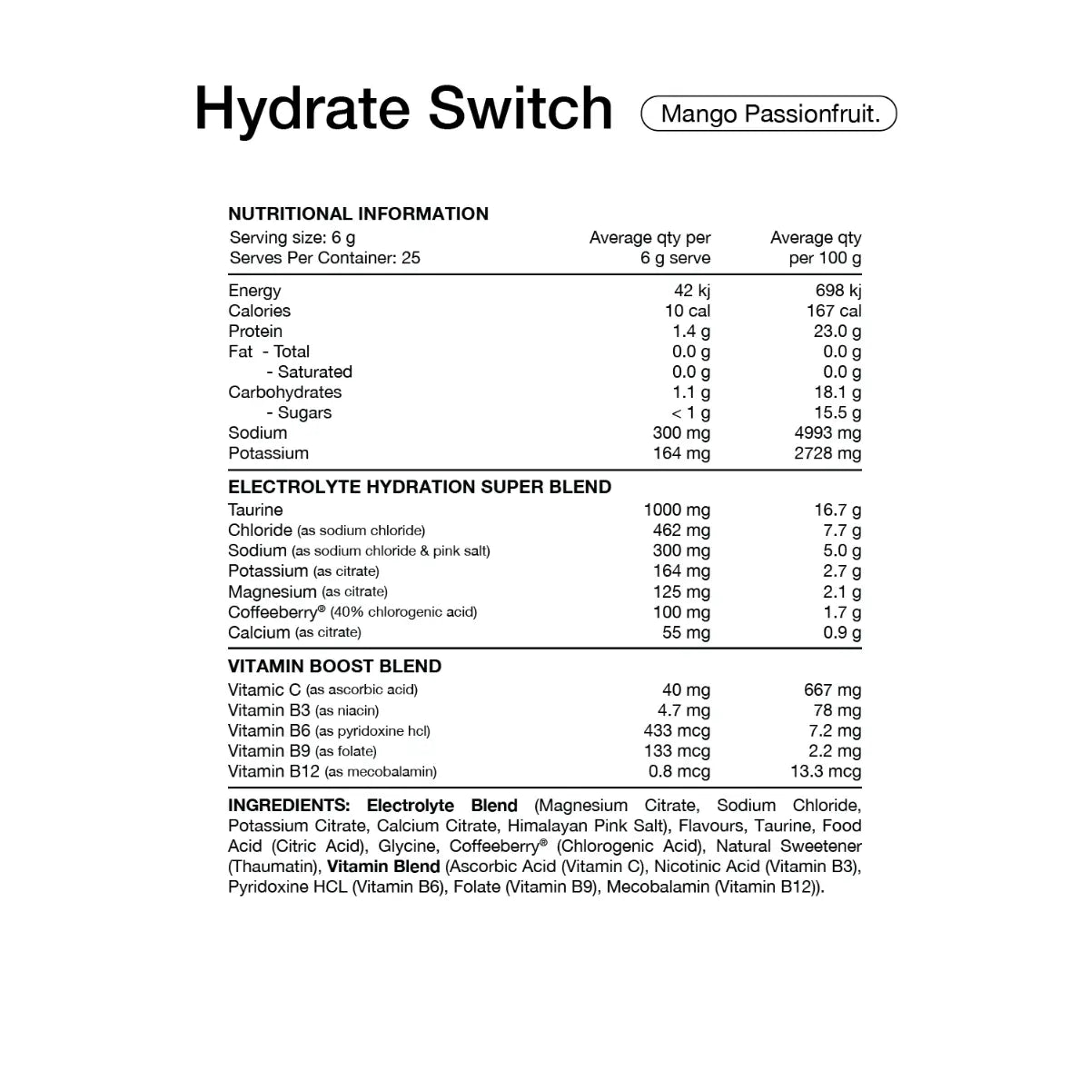 Hydrate by Switch Nutrition
