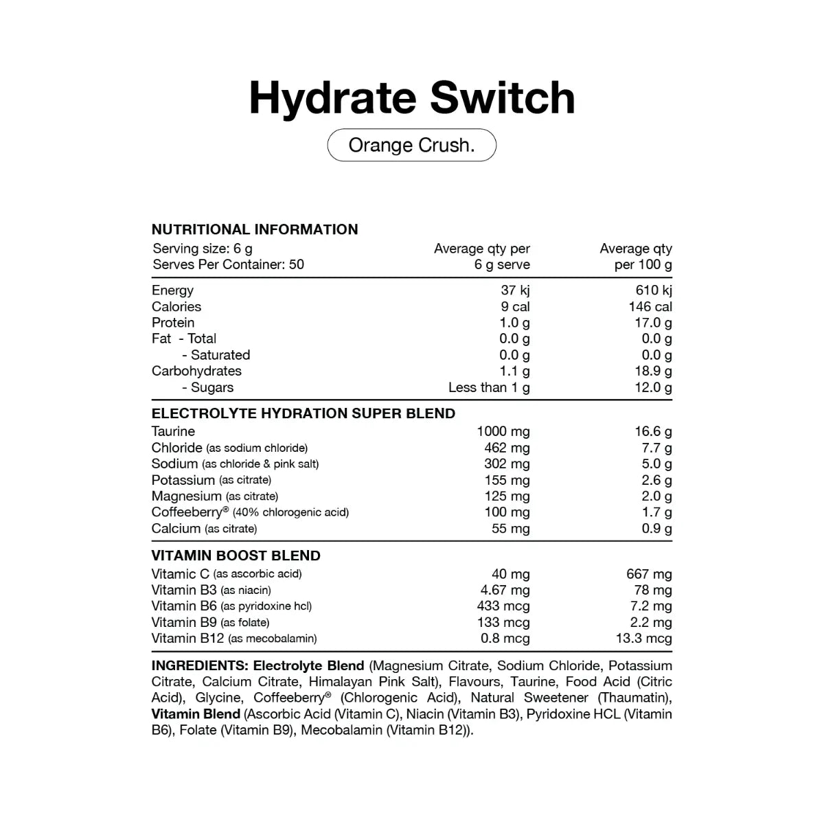 Hydrate by Switch Nutrition