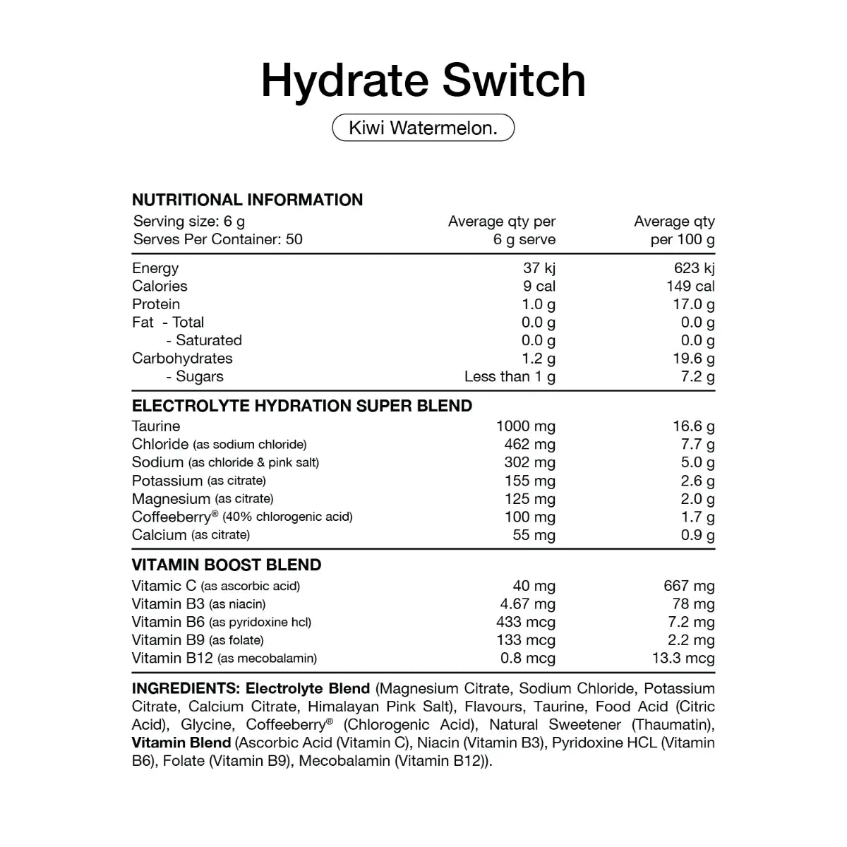 Hydrate by Switch Nutrition