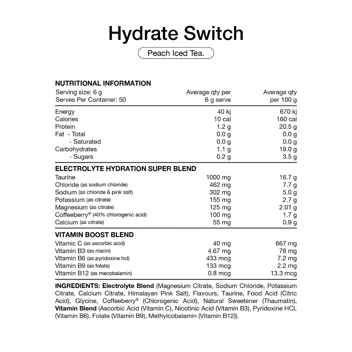 Hydrate by Switch Nutrition