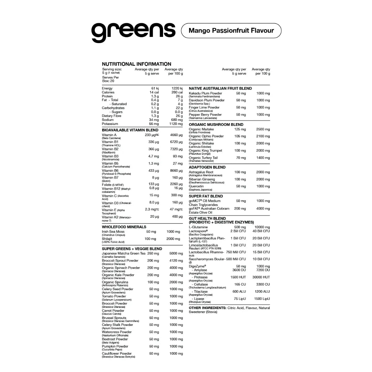 Switch Nutrition Greens