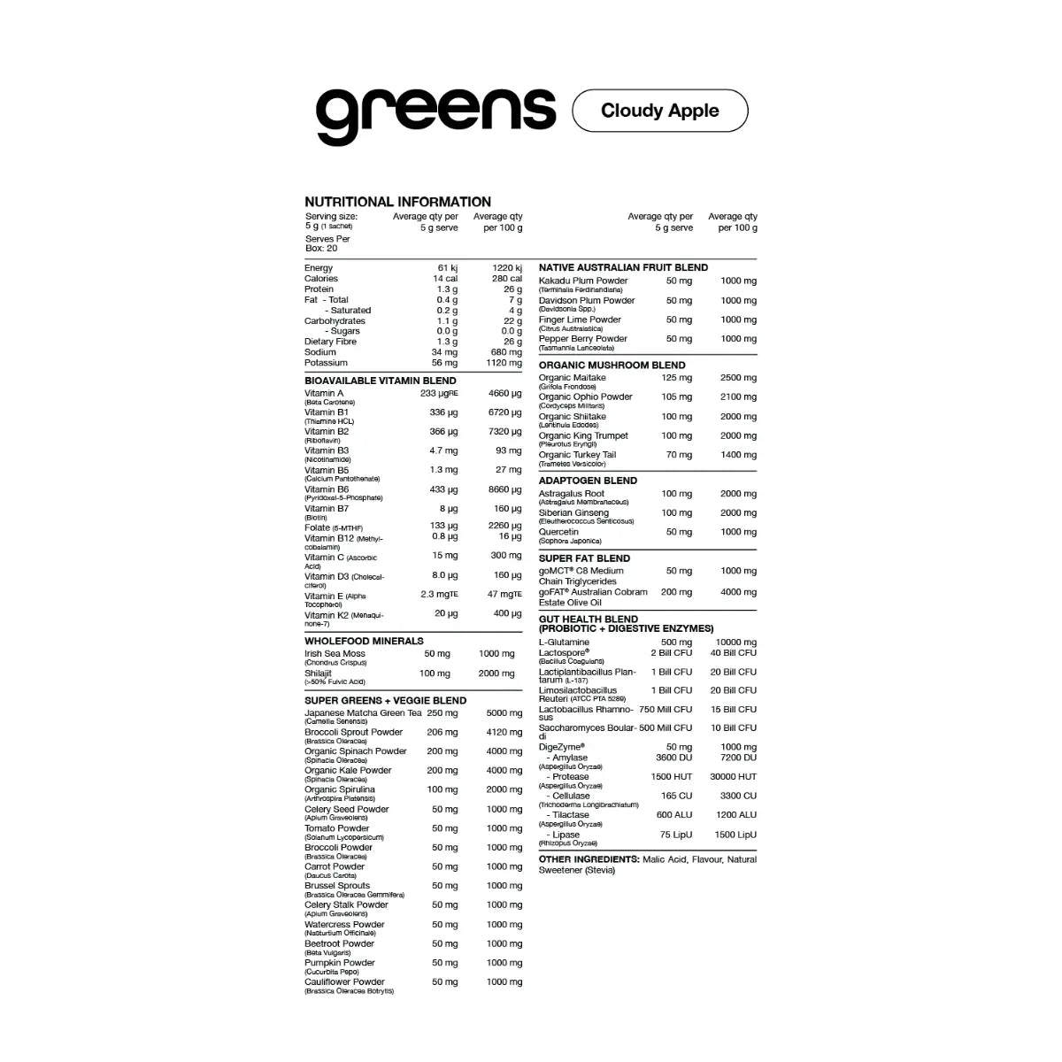 Switch Nutrition Greens
