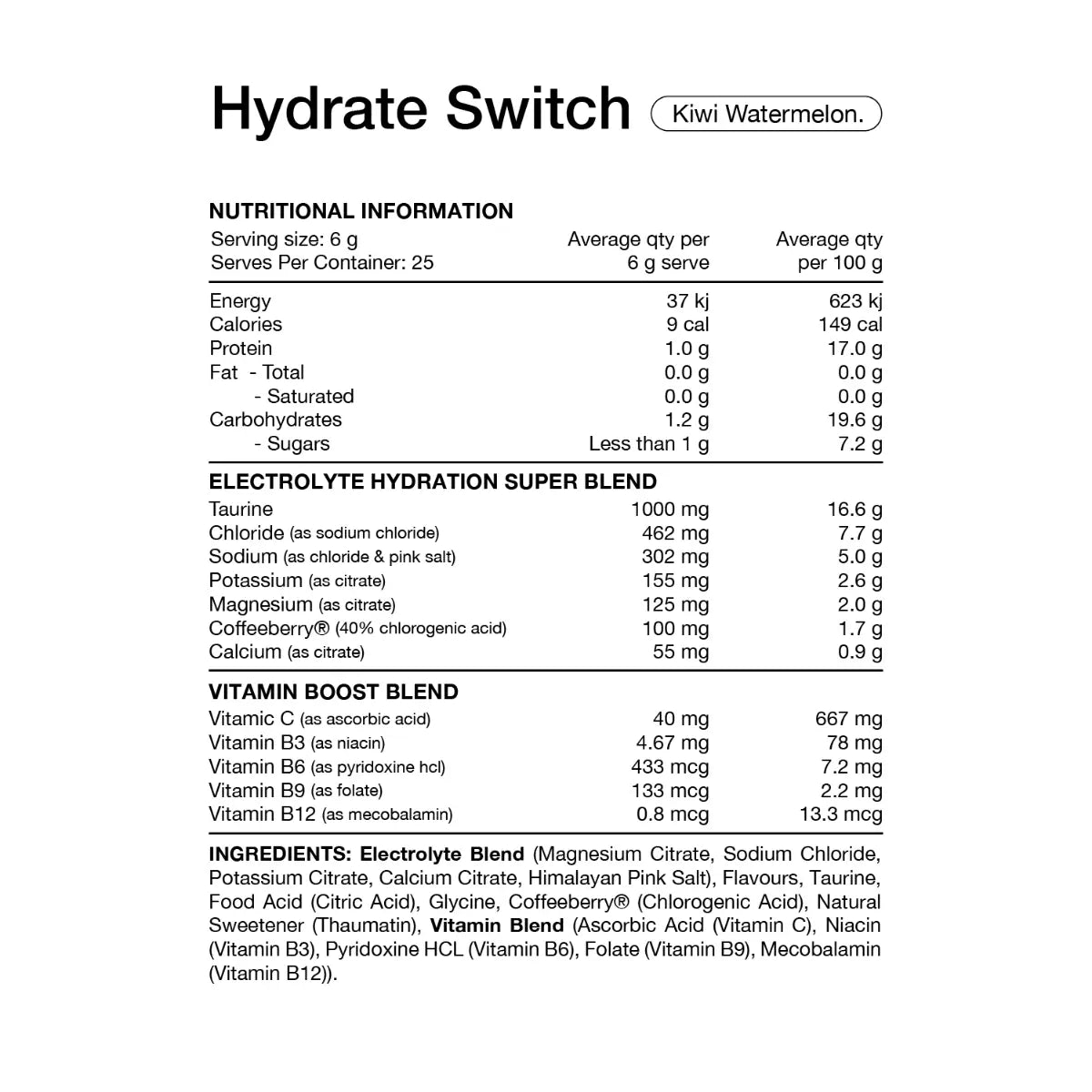 Hydrate by Switch Nutrition