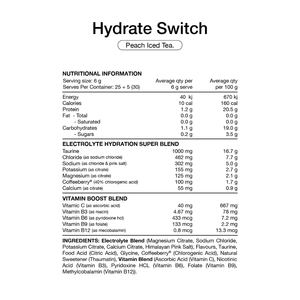 Hydrate by Switch Nutrition