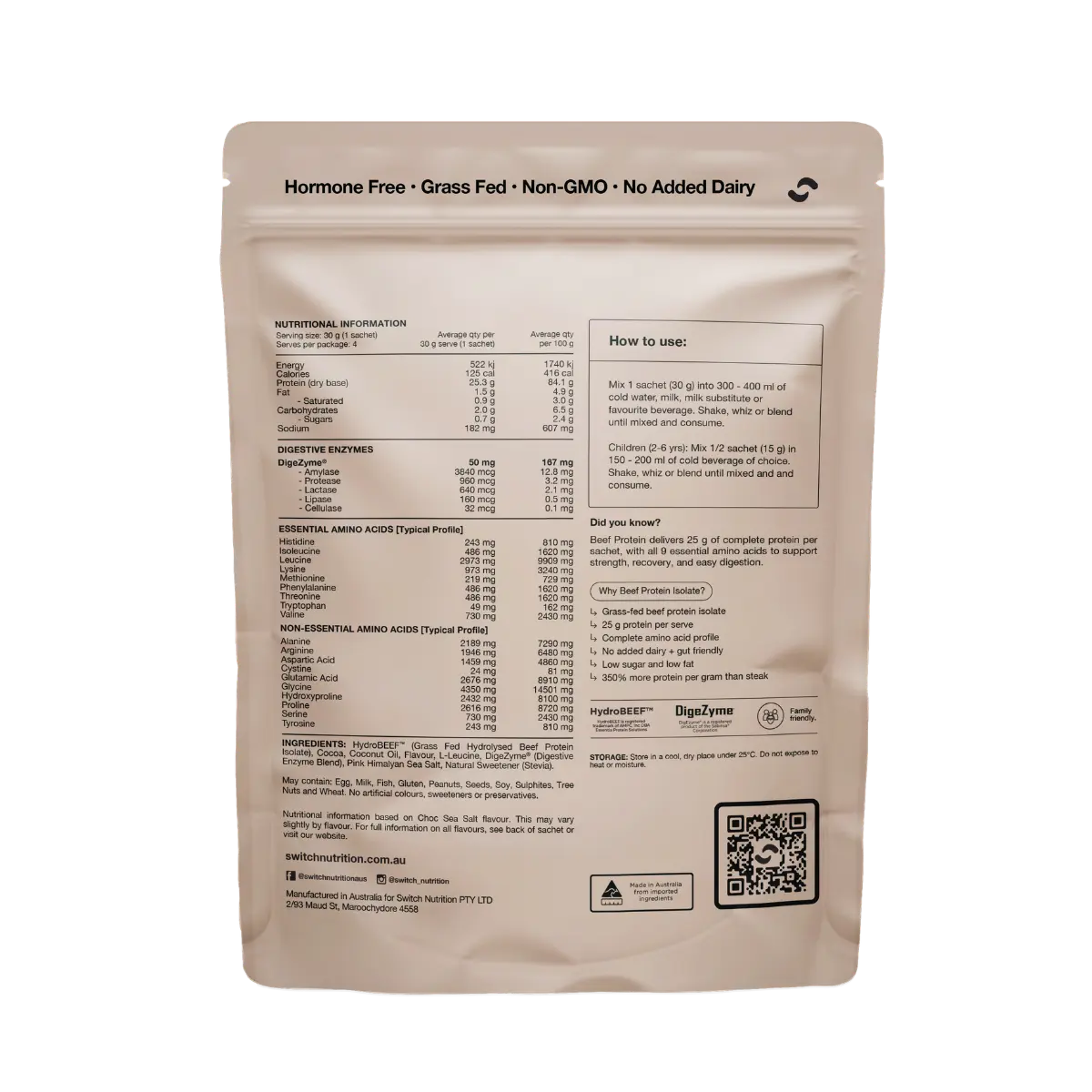 Beef Protein Isolate by Switch Nutrition
