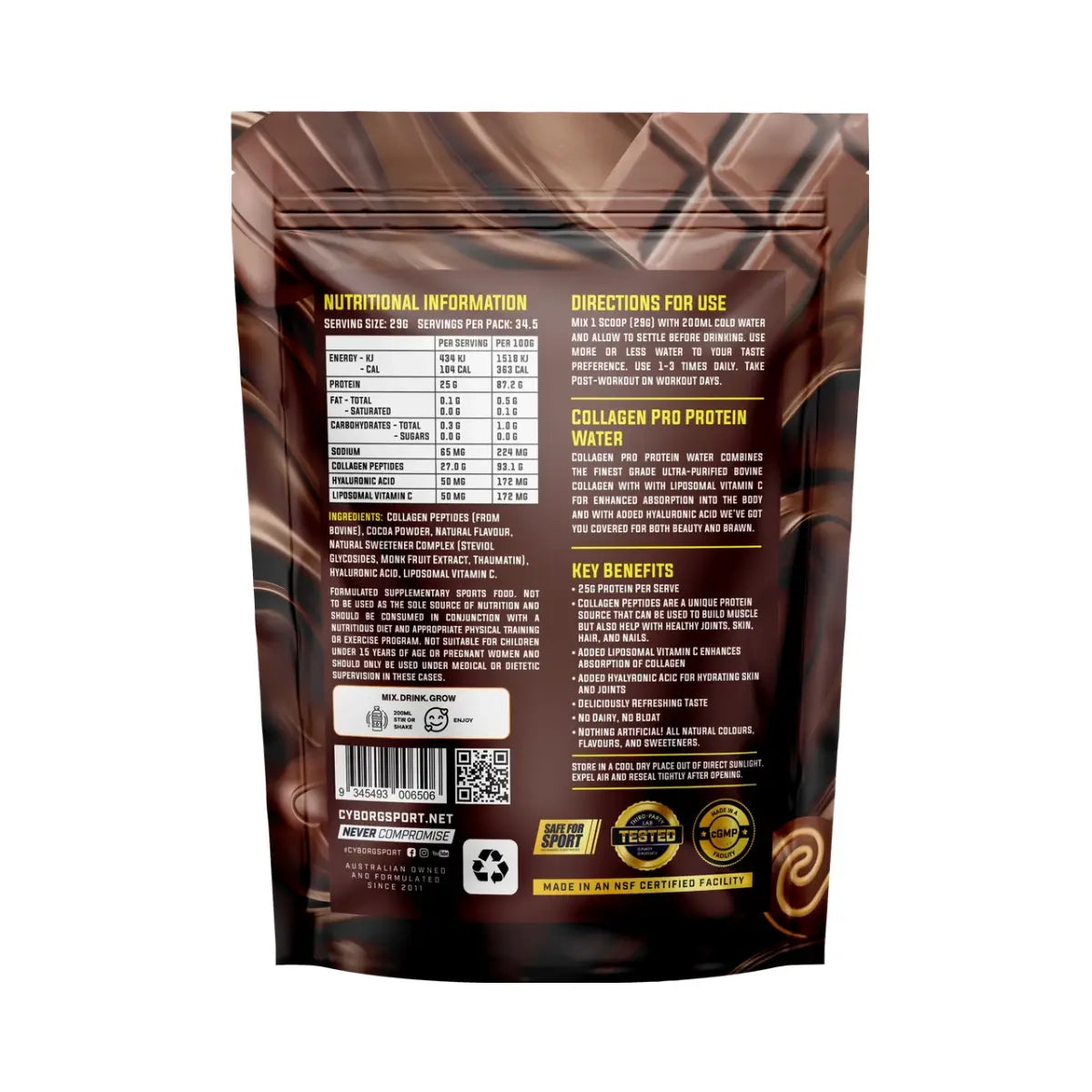 Collagen Pro Protein Water by Cyborg Sport