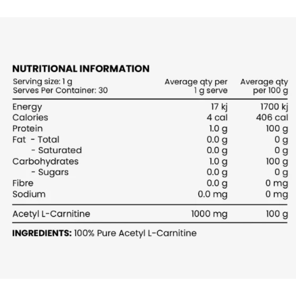 Zombie Labs Acetyl L-Carnitine