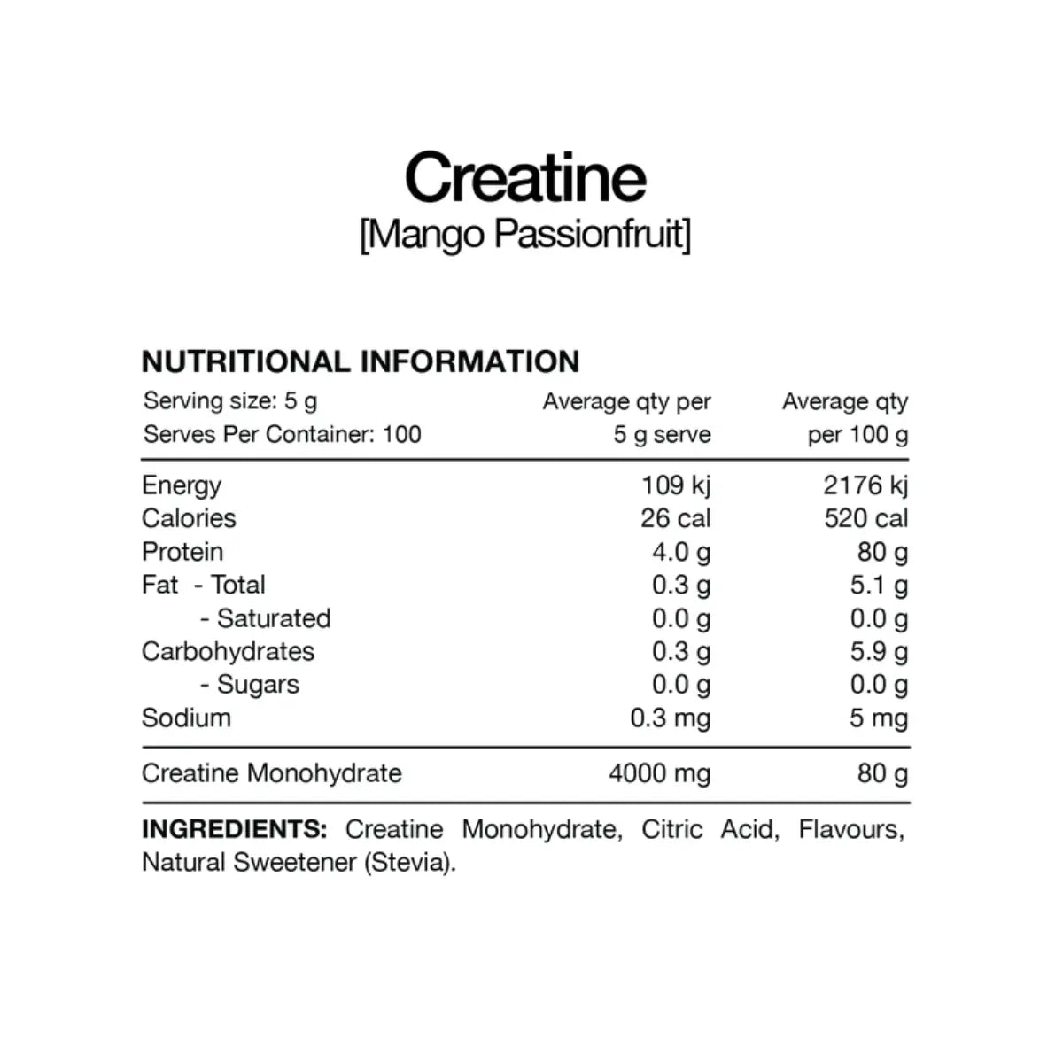 Flavoured Creatine by Switch Nutrition