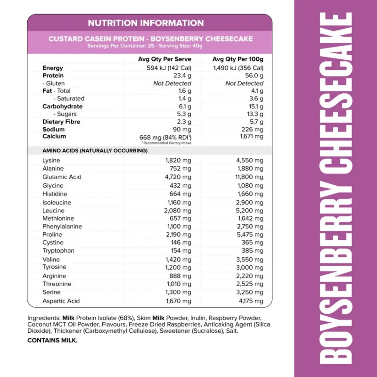 Muscle Nation Custard Casein