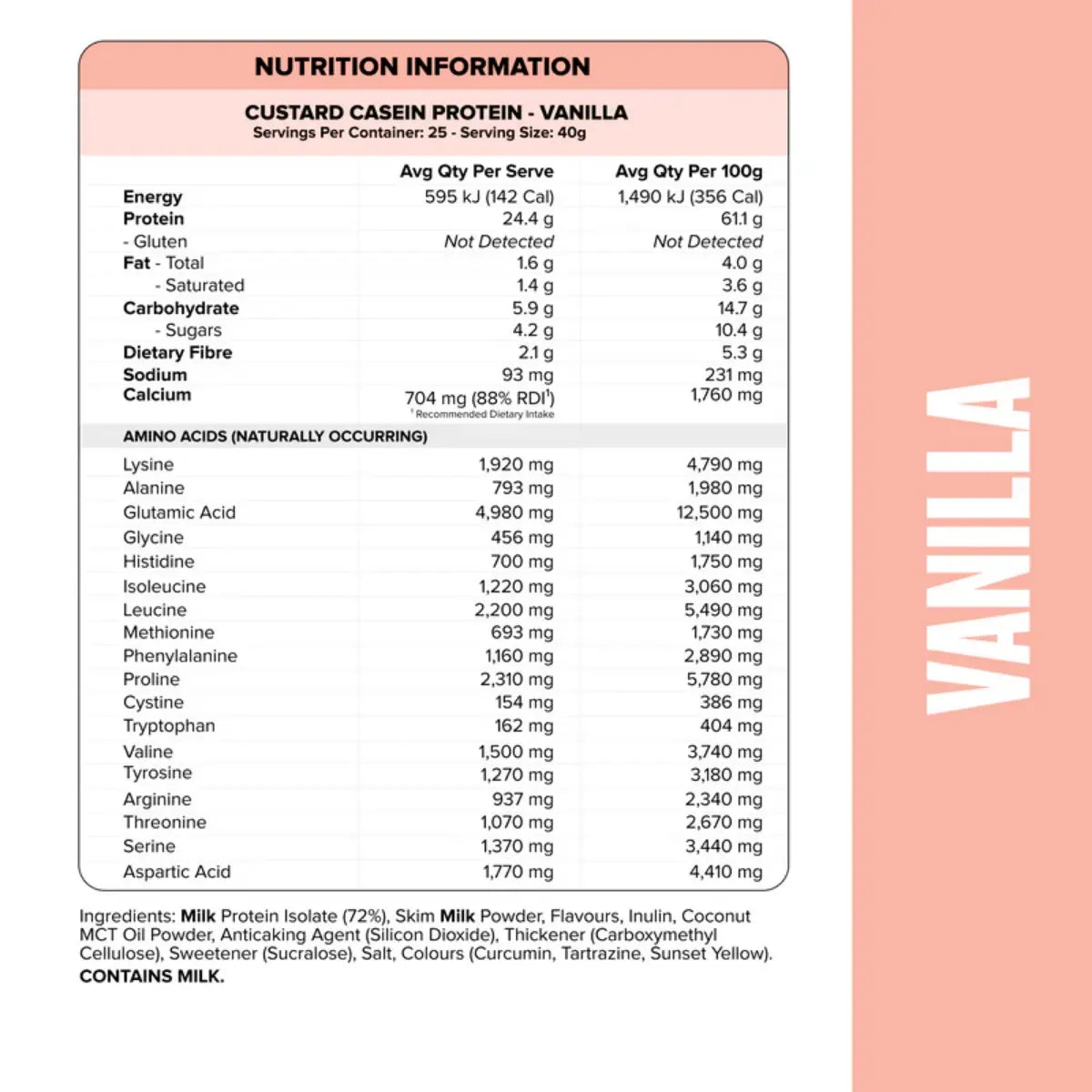Muscle Nation Custard Casein