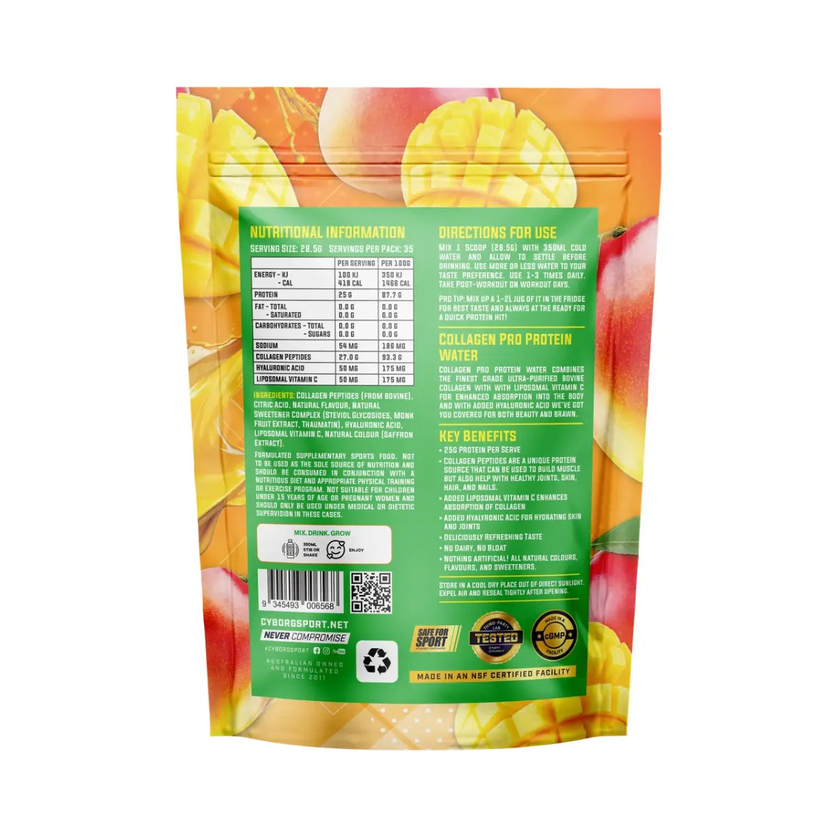 Collagen Pro Protein Water by Cyborg Sport