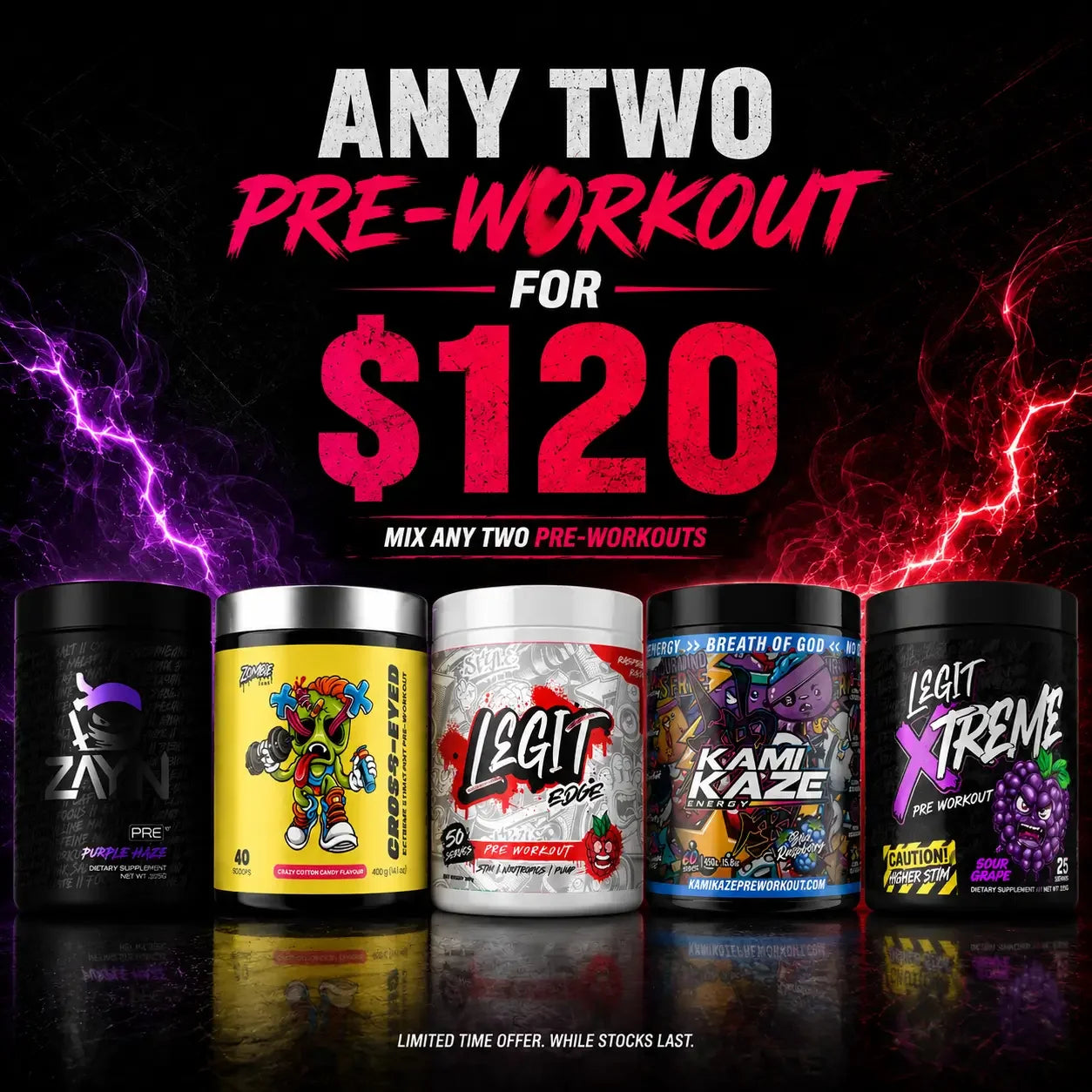 2 FOR $120 PRE-WORKOUT DEAL