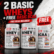 2 BASIC WHEYS + FREE BASIC BCAA