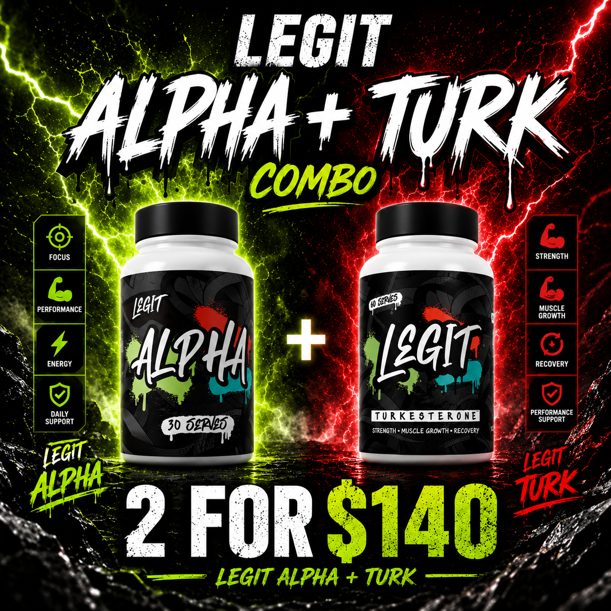 LEGIT ALPHA + TURK COMBO $140