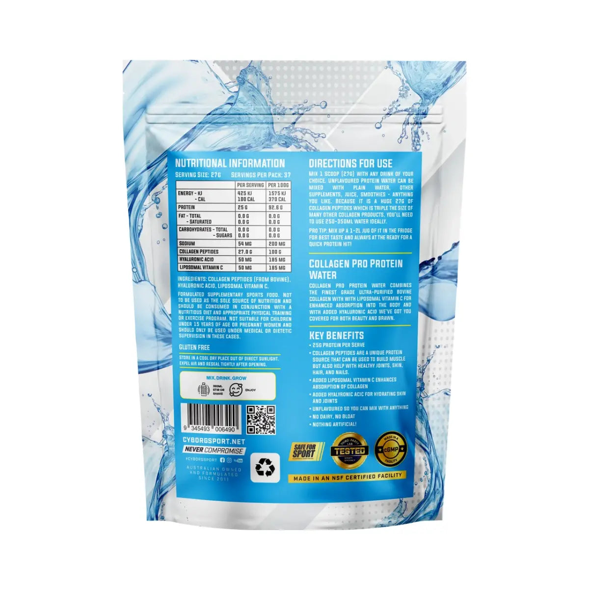 Collagen Pro Protein Water by Cyborg Sport