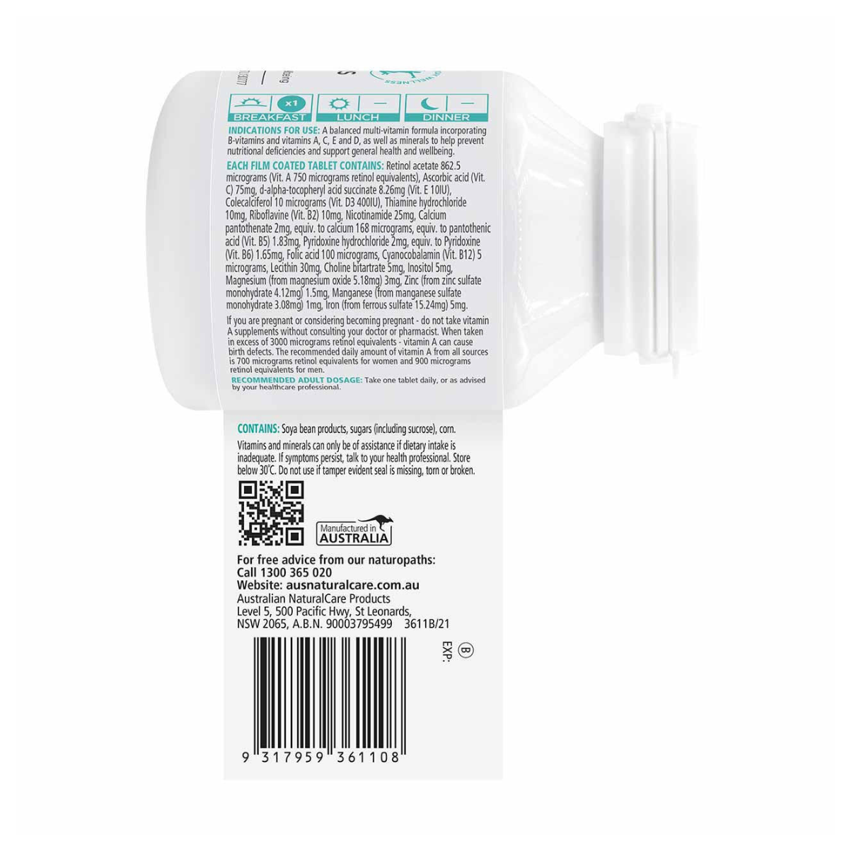 Multi Vitamins Minerals 100 tabs 1