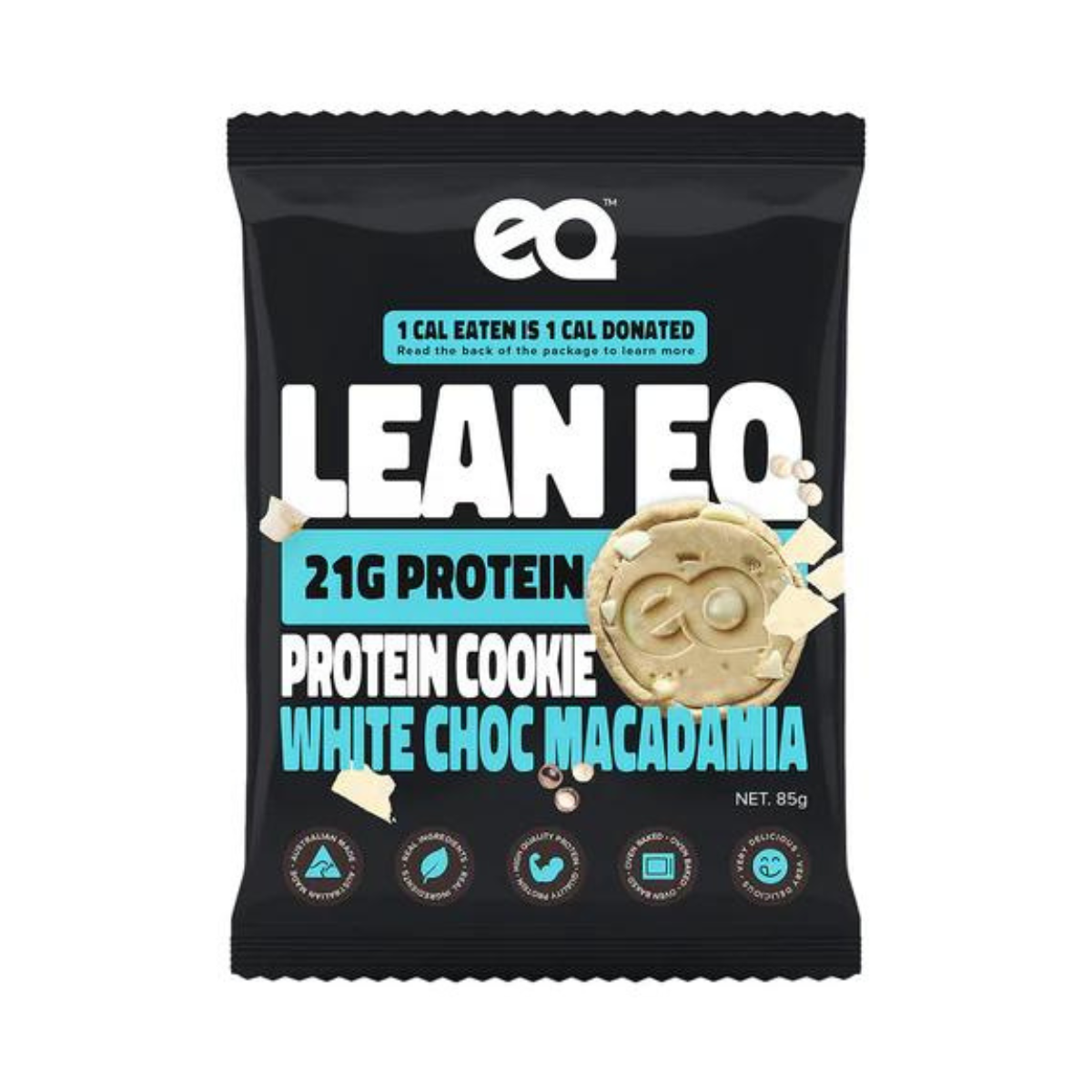 White Choc Macadamia Lean EQ Protein Cookie 1