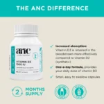 australian naturalcare vitamin d3 1000iu 60 caps  23408