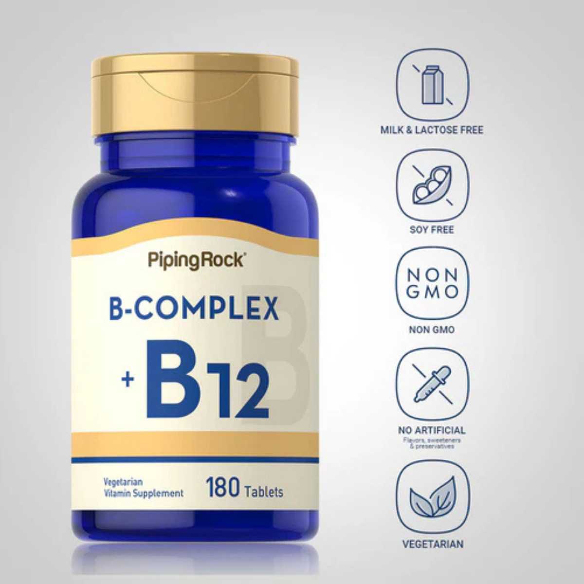 B Complex Plus Vitamin B 12 180 Tablets 02 webp