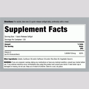 Vitamin D3 5000 IU 120 info webp