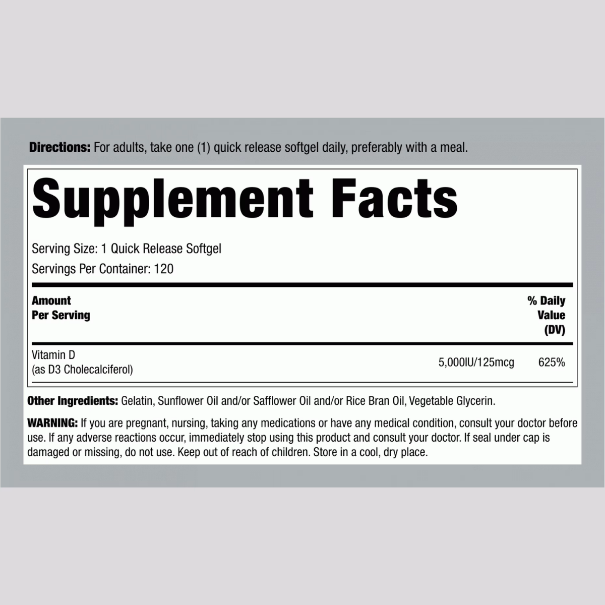 Vitamin D3 5000 IU 120 info webp