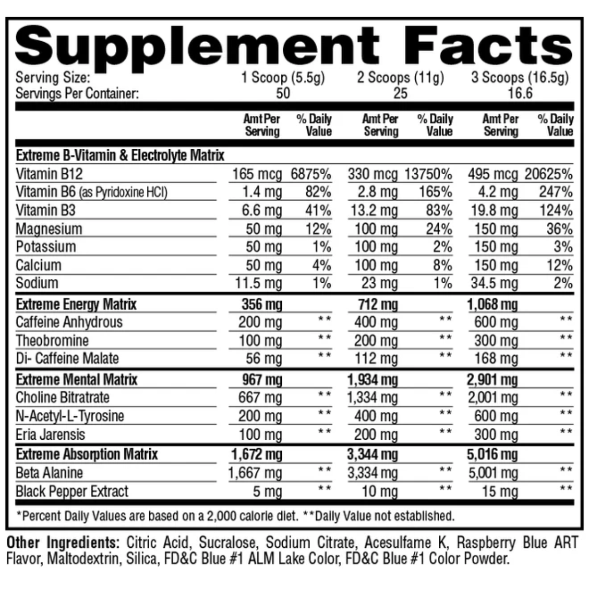 ESP Extreme SuppFact 30Serving Blue Raspberry 1 webp